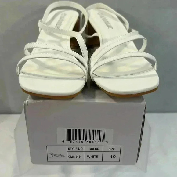 Olivia Miller Maxwell Barely There Dress Strappy Sling Sandal White size 10 - Picture 1 of 6
